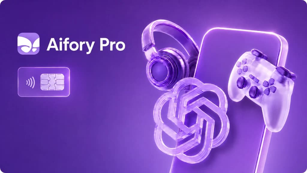 Фиолетовая универсальная карта Aifory Pro для сервисов и игр