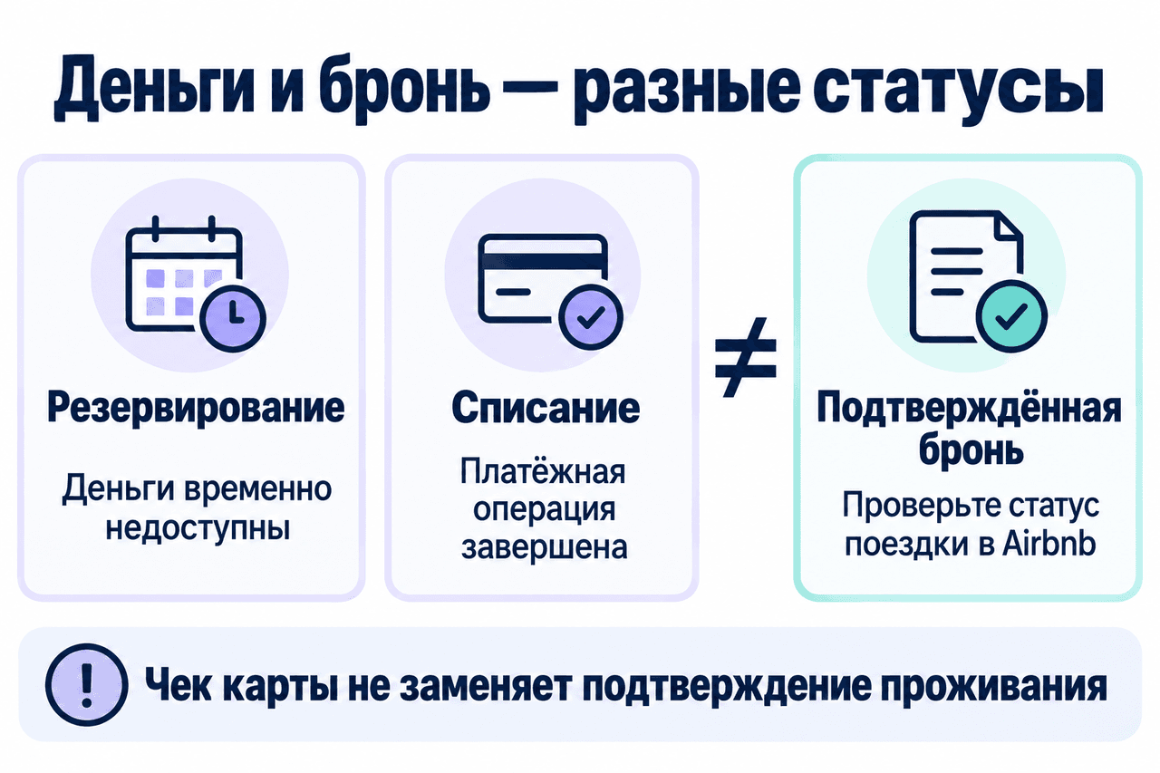 Различие резервирования, списания и подтвержденной брони