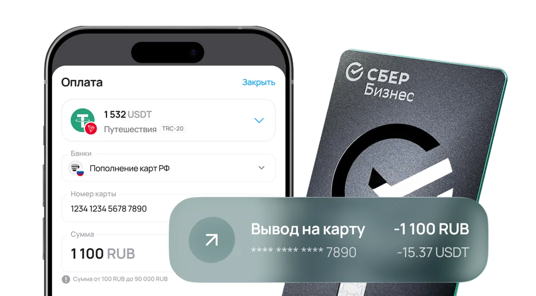 Вывод крипты на карту